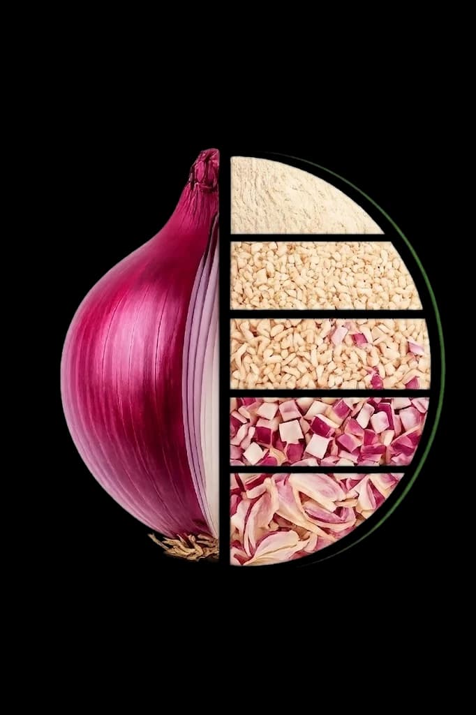 Premium variety of dehydrated onions and garlic